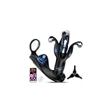 Soulour Analvibratoren für Mann Prostata Stimulation Männer, 4IN1 Expansions- und Schubmodi Analplug mit Penisring&Hodenvibration, AI Sex Spielzeug für die Männer Anal Plug Analkugeln 9x9 Modi Reif