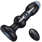 Analvibratoren für Mann Analplug Sexspielzeug Prostata Stimulation Massagegerät Anal Vibrator mit 5 Vibrationsmodi 5 Schubmodi Anal Dildo Vibrationen Buttplug mit Fernbedienung für Herren Frauen Paare