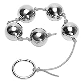 Edelstahl Analkugeln Metall Anal Beads Mit 5 Kugeln Anal Kette Liebeskugeln Analplug Vaginal Kugeln G-Punkt Anus Dilatator Analkugeln Liebeskugeln Anal Sex Spielzeug Für Männer Und Frauen（A）