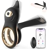 Penisring Sex spielzeug für Paare extrem sex, Penis Ring Erotik Sex Spielzeug für die Männer, Cockring Erotisches Sexspielzeug für Klitoris, 10 Vibrationsmodi Dual Penisringe Massagegerät